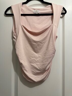Light Pink Women's Cowl Neck Tank Top